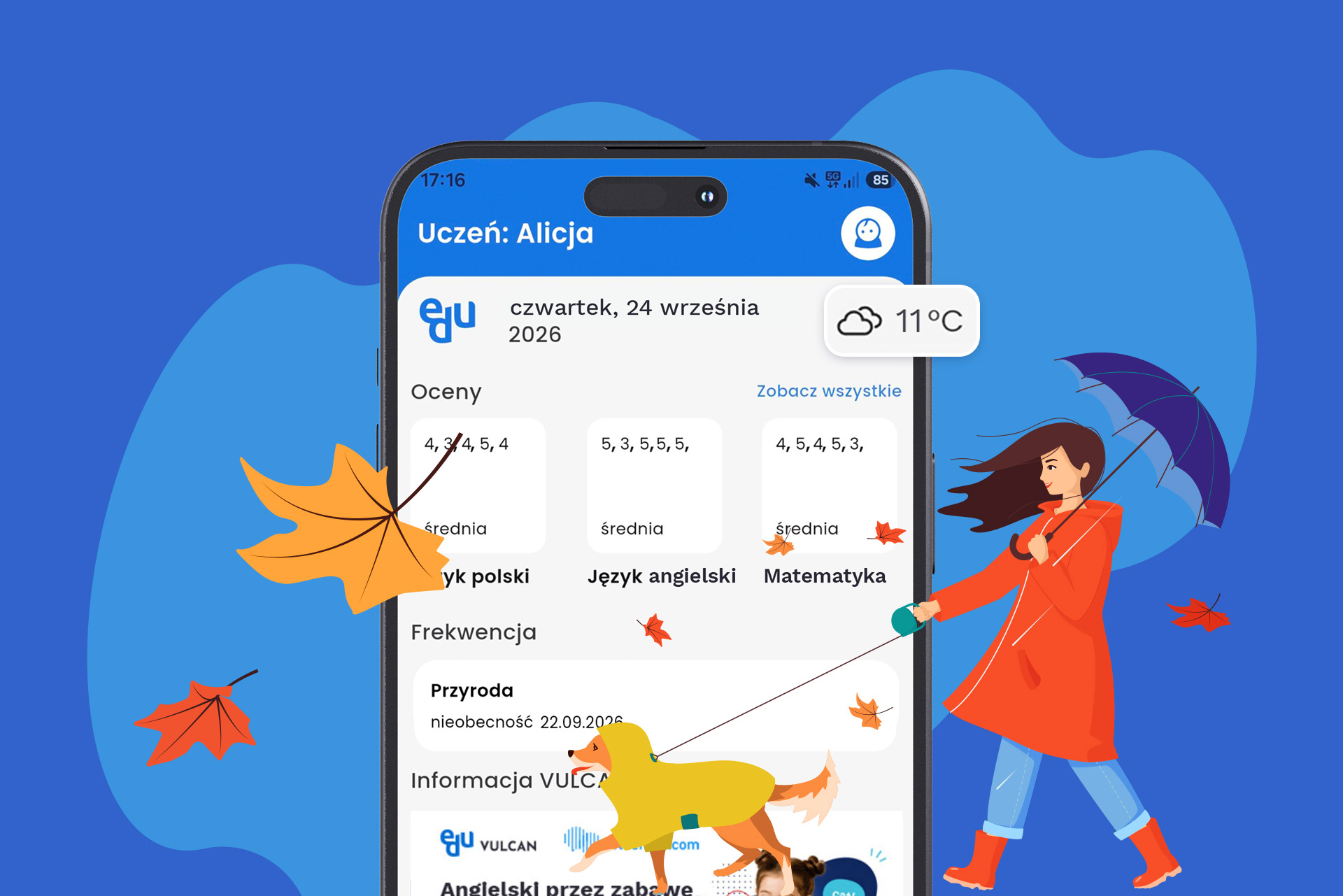 Parasol czy bluza? Sprawdź pogodę w eduVULCAN
